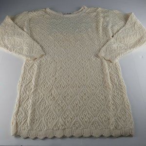 VTG Two Twenty Ivory Pullover Sweater Size Small